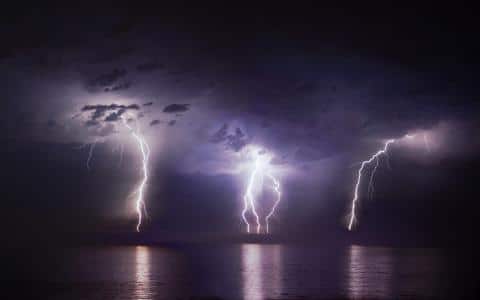 La foudre en mer
